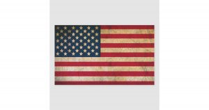 Grunge American Flag Sticker