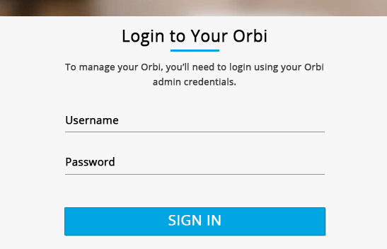 reset orbi admin password