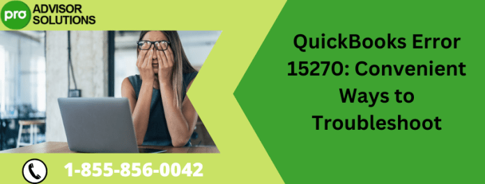 QuickBooks Error 15270