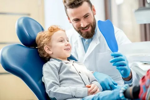Child receiving a gentle pediatric dental crown at Sunrise Pediatric Dentistry Palo Alto