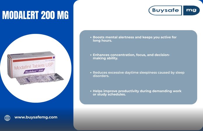 Modalert 200 mg (Modafinil) tablet for wakefulness and focus – BuySafeMG online pharmacy