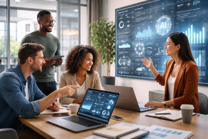 Collaboration with advanced AI technology A practical guide to using AI consulting strategies that drive measurable growth, efficiency, and long term success