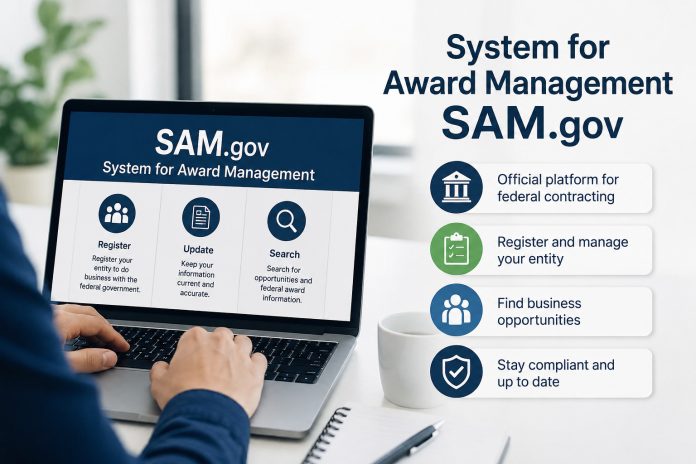 System for Award Management SAM website