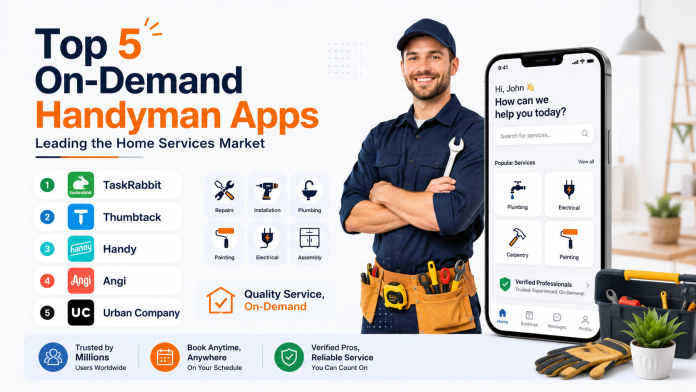 Top 5 On-Demand Handyman Apps Leading the Home Services Market Top 5 On-Demand Handyman Apps Leading the Home Services Market