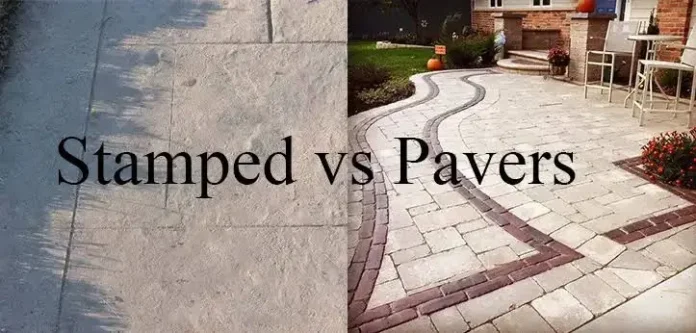 Paver Driveway vs Stamped Concrete