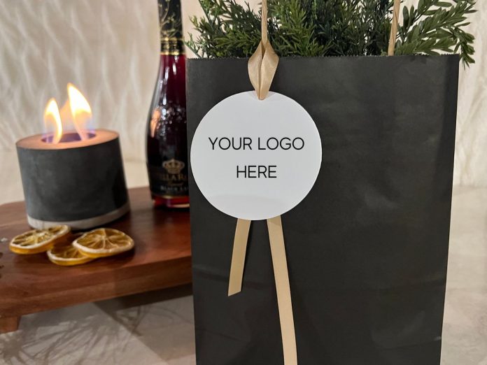 Retail hang tags with logos