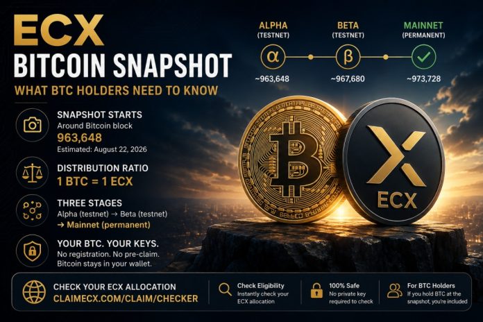 ECX Bitcoin snapshot ECX Bitcoin Snapshot Approaches: What BTC Holders Need to Know