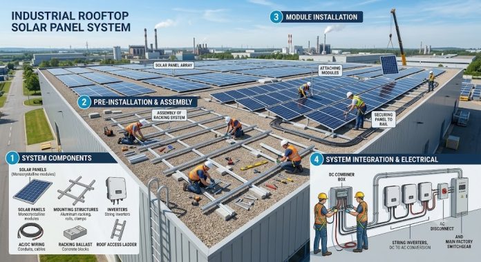 industrial rooftop solar panel systems