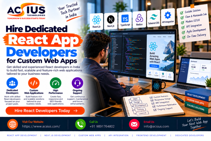 Hire Dedicated React App Developers for Custom Web Apps hire dedicated react native developers