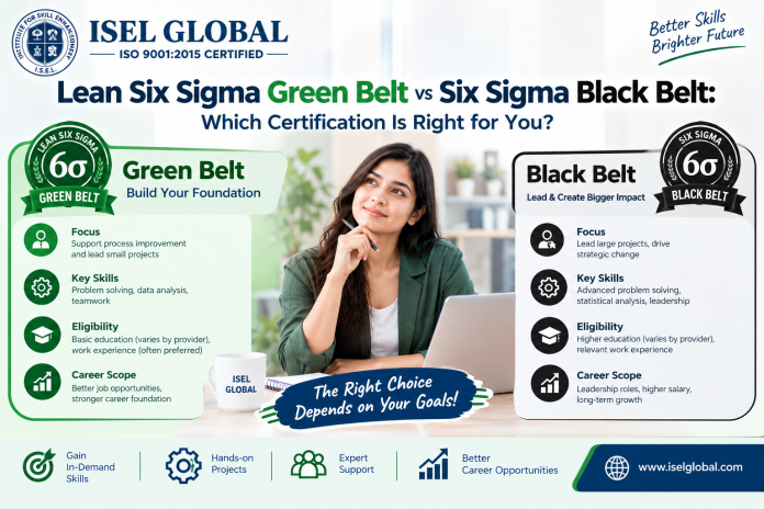 Lean Six Sigma Green Belt vs Six Sigma Black Belt Which Certification Is Right for You